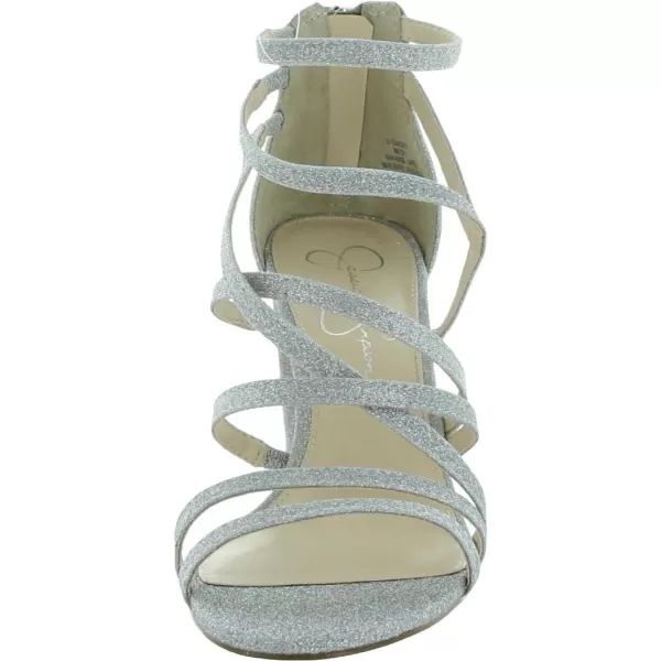 Jessica Simpson Stassey Women's Caged Faux Leather Back Zip Dress Sandals