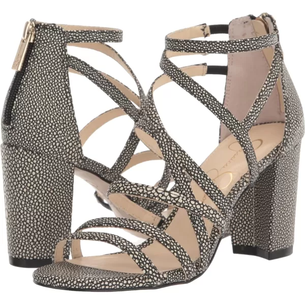 Jessica Simpson Stassey Women's Caged Faux Leather Back Zip Dress Sandals