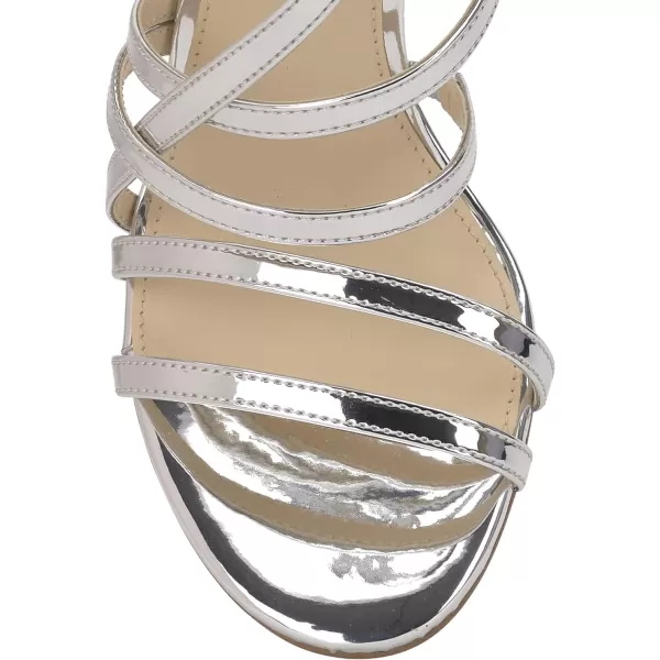 Jessica Simpson Stassey Women's Caged Faux Leather Back Zip Dress Sandals