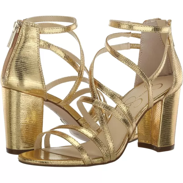 Jessica Simpson Stassey Women's Caged Faux Leather Back Zip Dress Sandals