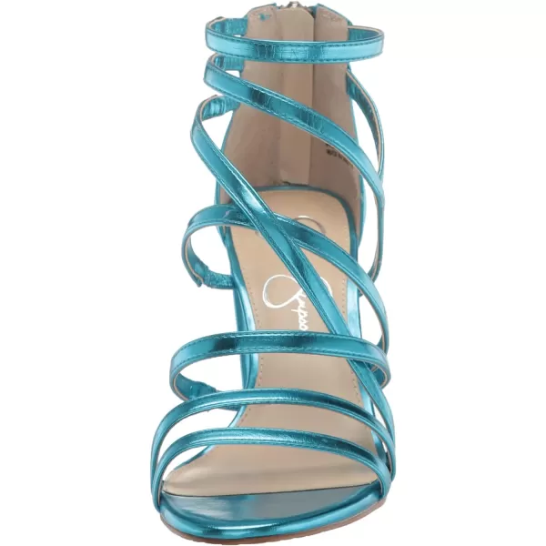 Jessica Simpson Stassey Women's Caged Faux Leather Back Zip Dress Sandals
