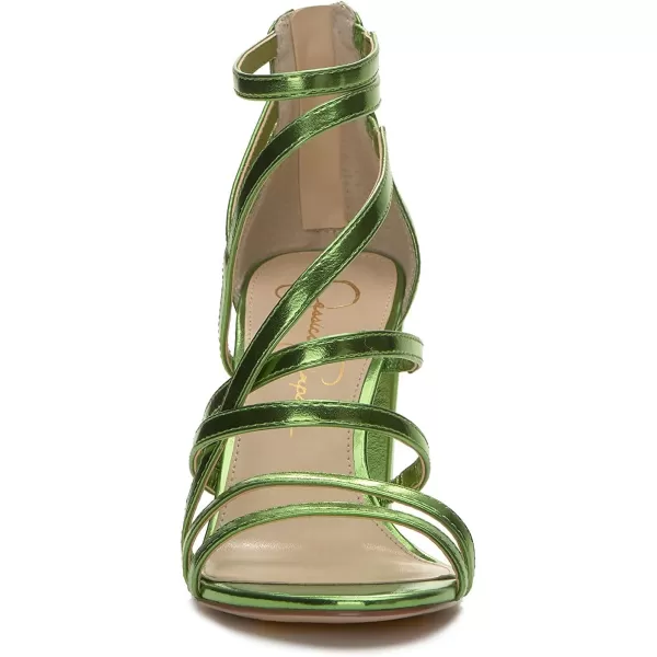 Jessica Simpson Stassey Women's Caged Faux Leather Back Zip Dress Sandals
