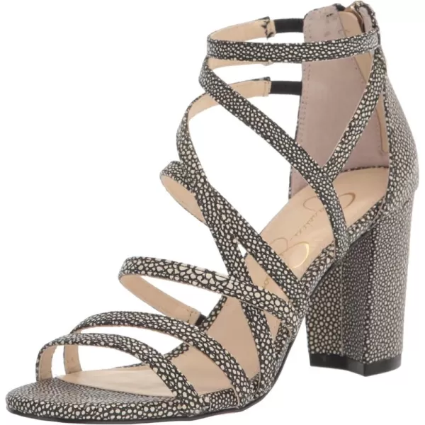 Jessica Simpson Stassey Women's Caged Faux Leather Back Zip Dress Sandals