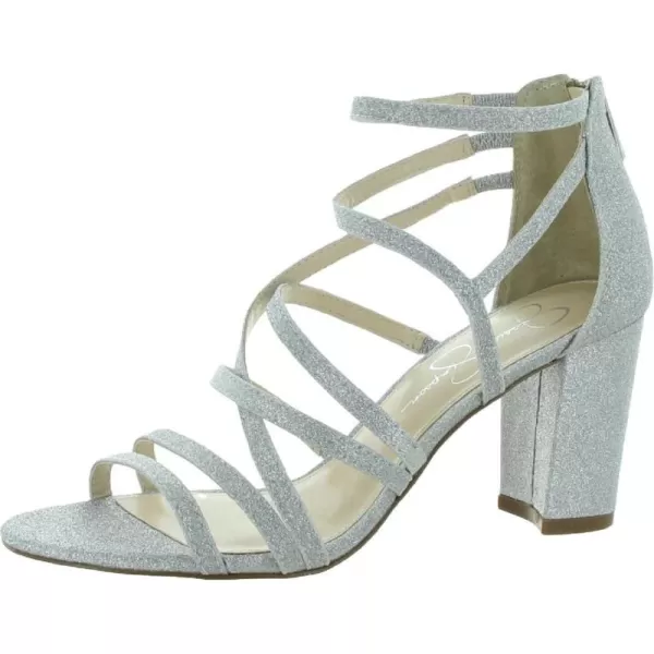 Jessica Simpson Stassey Women's Caged Faux Leather Back Zip Dress Sandals
