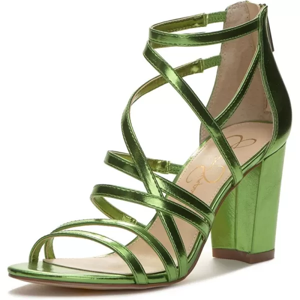 Jessica Simpson Stassey Women's Caged Faux Leather Back Zip Dress Sandals