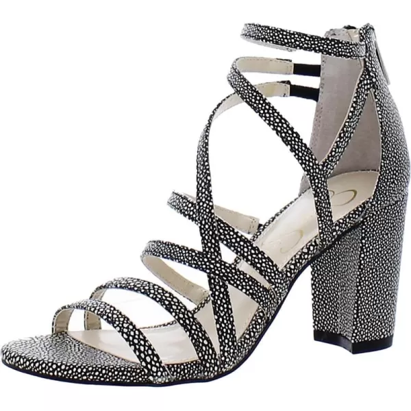 Jessica Simpson Stassey Women's Caged Faux Leather Back Zip Dress Sandals