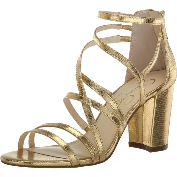 Jessica Simpson Stassey Women's Caged Faux Leather Back Zip Dress Sandals