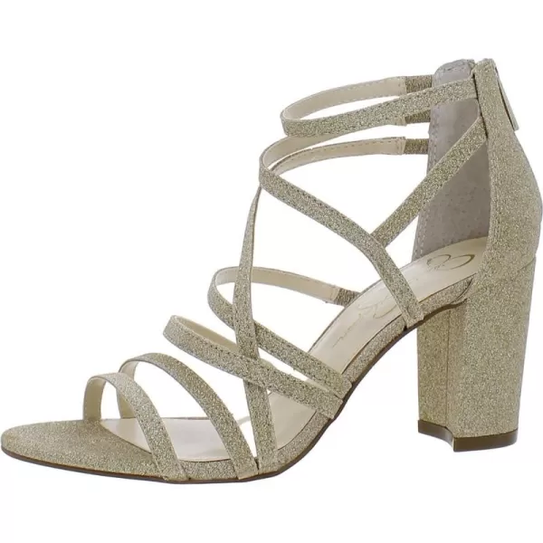 Jessica Simpson Stassey Women's Caged Faux Leather Back Zip Dress Sandals