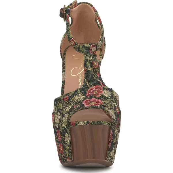 Jessica Simpson Womens Dany 3 Floral Heeled Platform Sandals