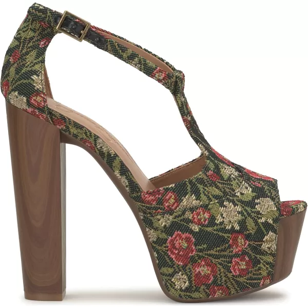 Jessica Simpson Womens Dany 3 Floral Heeled Platform Sandals