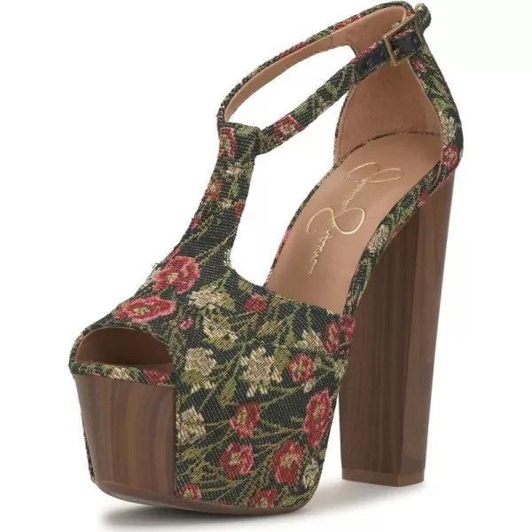 Jessica Simpson Womens Dany 3 Floral Heeled Platform Sandals