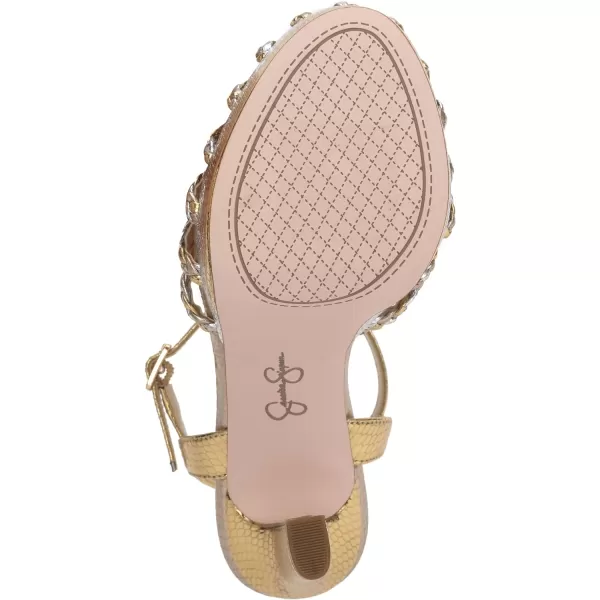 Jessica Simpson Womens Inaia SandalPlatformSilverGold