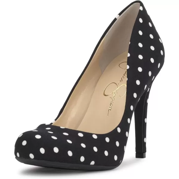 Jessica Simpson Womens Calie PumpBlackWhite