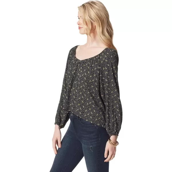 imageJessica Simpson Womens Danica Sweetheart Neck Long Sleeve TopOn the Move  Black