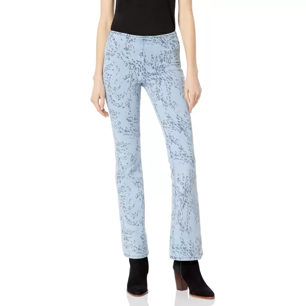 imageJessica Simpson Womens Effortless High Rise Pull on Flare JeanWhirling Cheetah