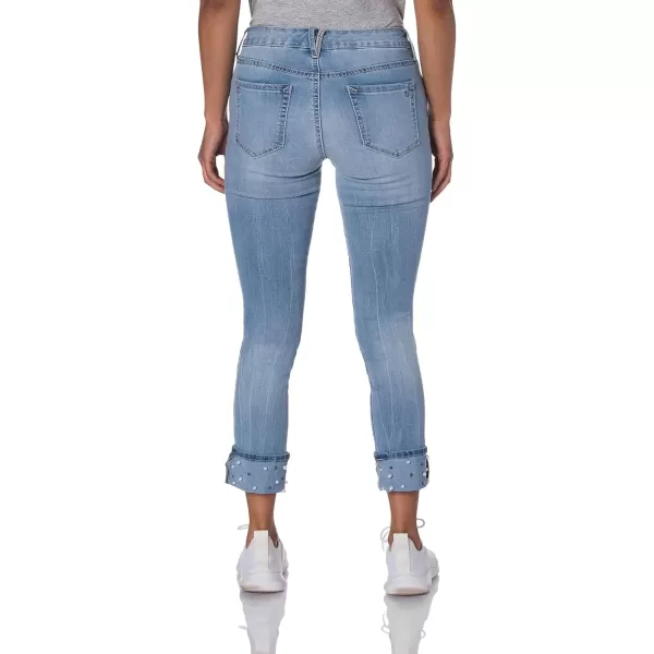 imageJessica Simpson Womens Forever Roll Cuff Skinny Crop to Ankle JeanModesto  Wide Cuff  Pearl Rivets