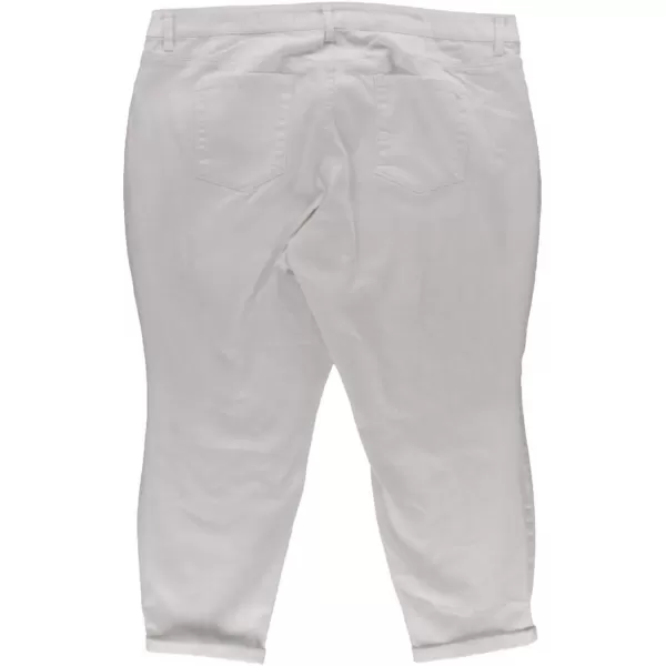 imageJessica Simpson Womens Forever Roll Cuff Skinny Crop to Ankle JeanWhite Rockette