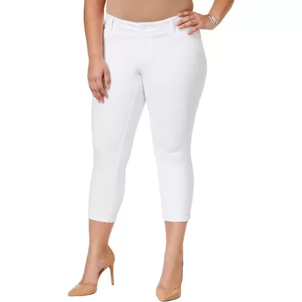 imageJessica Simpson Womens Forever Roll Cuff Skinny Crop to Ankle JeanWhite Rockette