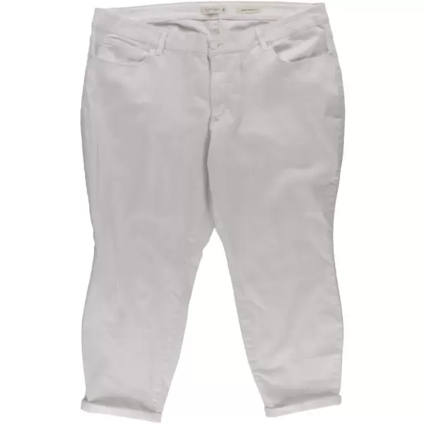 imageJessica Simpson Womens Forever Roll Cuff Skinny Crop to Ankle JeanWhite Rockette