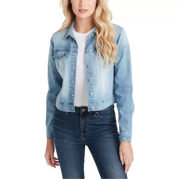 imageJessica Simpson Womens Plus Denim Stretch Denim JacketMaude