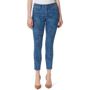 imageJessica Simpson Womens Adored Distressed High Rise Ankle JeansWhirling Cheetah