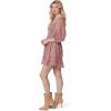 imageJessica Simpson Womens Aldan Smocked Knee Length DressBotanical Dots Wild Rose Comb