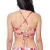 imageJessica Simpson Womens Smocked Bikini Swim Bottom SeparatesFuschia Cropped Cami Top