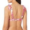 imageJessica Simpson Womens Smocked Bikini Swim Bottom SeparatesFuschia Tie Shoulder Top