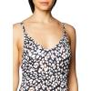imageJessica Simpson Womens Standard V Neck One Piece Swimsuit Bathing SuitBlack Leopard Print
