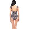 imageJessica Simpson Womens Standard V Neck One Piece Swimsuit Bathing SuitBlack Multi