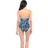 imageJessica Simpson Womens Standard V Neck One Piece Swimsuit Bathing SuitDark Navy Triangle
