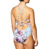 imageJessica Simpson Womens Standard V Neck One Piece Swimsuit Bathing SuitLilac Palm Print