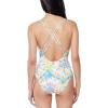 imageJessica Simpson Womens Standard V Neck One Piece Swimsuit Bathing SuitSpritz Multi