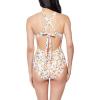 imageJessica Simpson Womens Standard V Neck One Piece Swimsuit Bathing SuitSunset Multi