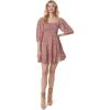 imageJessica Simpson Womens Aldan Smocked Knee Length DressBotanical Dots Wild Rose Comb