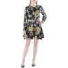 imageJessica Simpson Womens Davina Floral Mini Fit ampamp Flare DressSweet Escape  Navy Blazer
