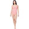 imageJessica Simpson Womens Standard V Neck One Piece Swimsuit Bathing SuitFizz Plunge Eyelet