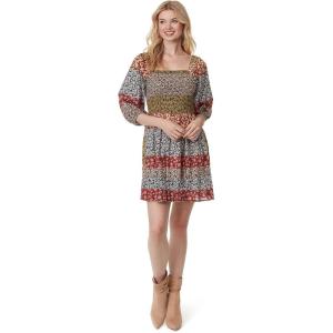 imageJessica Simpson Womens Aldan Smocked Knee Length DressBlooming Patchwork