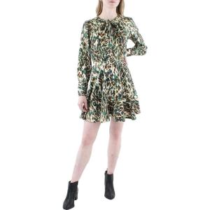 imageJessica Simpson Womens Davina Floral Mini Fit ampamp Flare DressPowder Puff