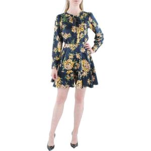 imageJessica Simpson Womens Davina Floral Mini Fit ampamp Flare DressSweet Escape  Navy Blazer
