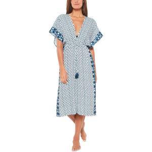 imageJessica Simpson Womens Floral Sheer CoverUpDark Navy