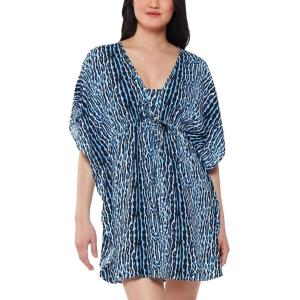 imageJessica Simpson Womens Floral Sheer CoverUpDark Navy Multi