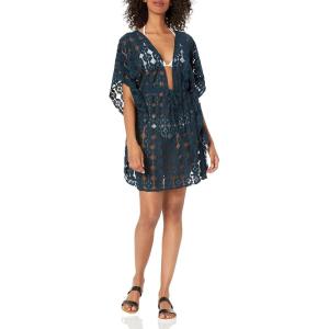 imageJessica Simpson Womens Floral Sheer CoverUpNavy Basic