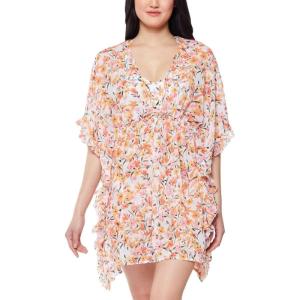 imageJessica Simpson Womens Floral Sheer CoverUpSunset Multi