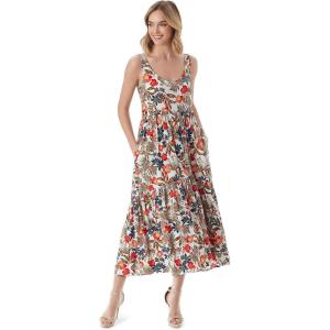 imageJessica Simpson Womens Plus Cheryl Tiered Seersucker Maxi DressJungle Parade  Gardenia