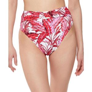 imageJessica Simpson Womens Smocked Bikini Swim Bottom SeparatesFuschia High Waist Bottoms