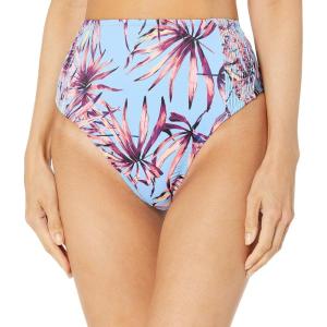 imageJessica Simpson Womens Smocked Bikini Swim Bottom SeparatesHigh Waisted Bottom