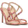 imageJessica Simpson Womens Jaycin Embellished Heeled SandalPink Red Combo