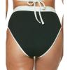 imageJessica Simpson Womens Ribbed HighWasit Swim Bottom SeparatesBlackCream