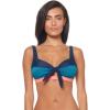 imageJessica Simpson Womens Ribbed HighWasit Swim Bottom SeparatesTie Front Bikini Top